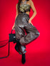 LUX leather imitation pants "BE STRONGER LD3347" - CHOCO